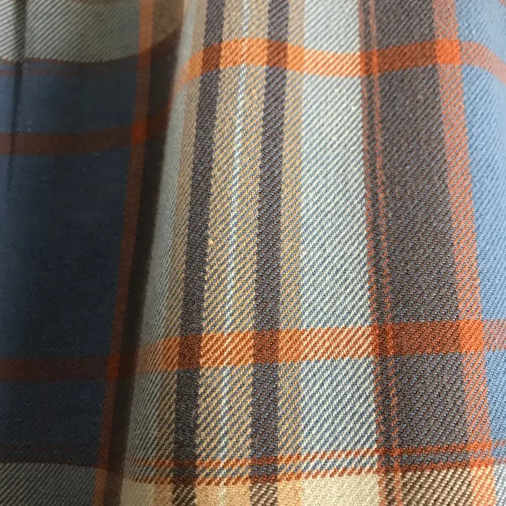 J. Crew Men's 100% Cotton Plaid Flannel Button Front Long Sleeve Size XL Tall